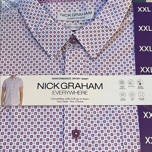 Nick Graham Purple performance sport shirt |  New With Tag Size XXL